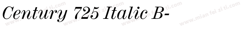 Century 725 Italic B字体转换